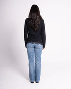 Lace Trimmed Long Sleeve Top image 2