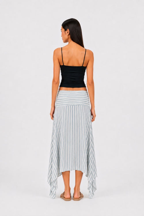 Aqua Stripe Skirt: