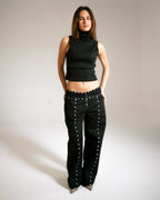 Low Rise Stud Trousers image 3