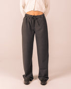 Grey Drawstring Straight Leg Pants image 2