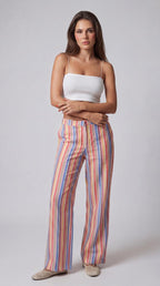 Sunset Stripe Linen Pants: image 2