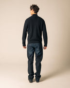 Navy Knit Quarter Zip image 2