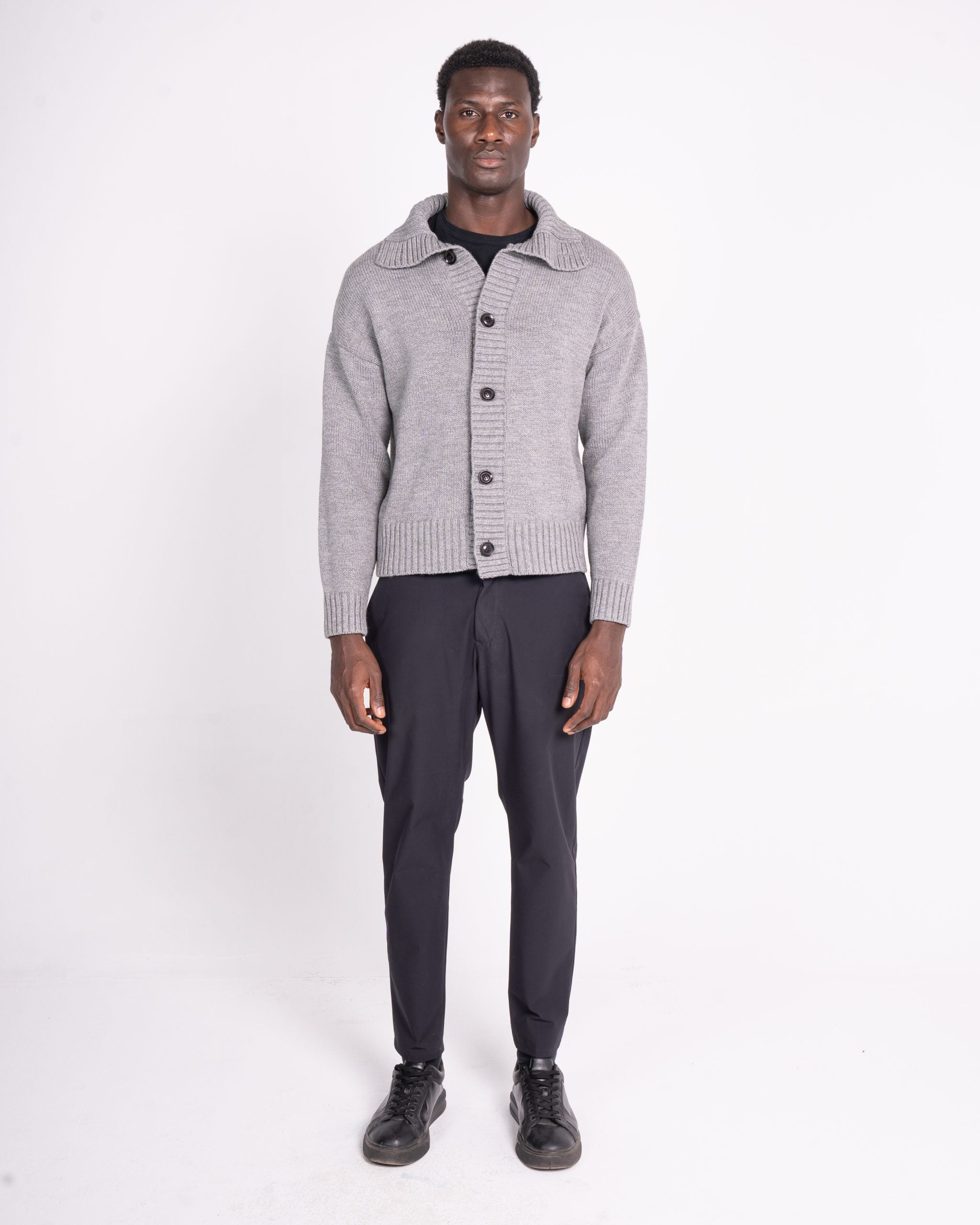 Grey Knit Cardigan image 1