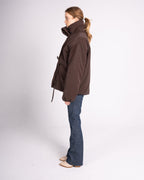 Brown Tie Puffer Jacket image 3