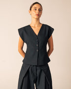Pinstripe Tailored Vest - M image
