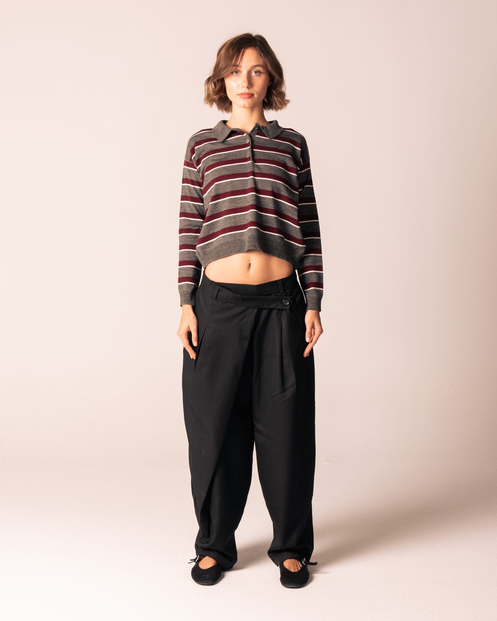 Cross Over Black Tailored Pants image 0