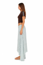Aqua Stripe Skirt: