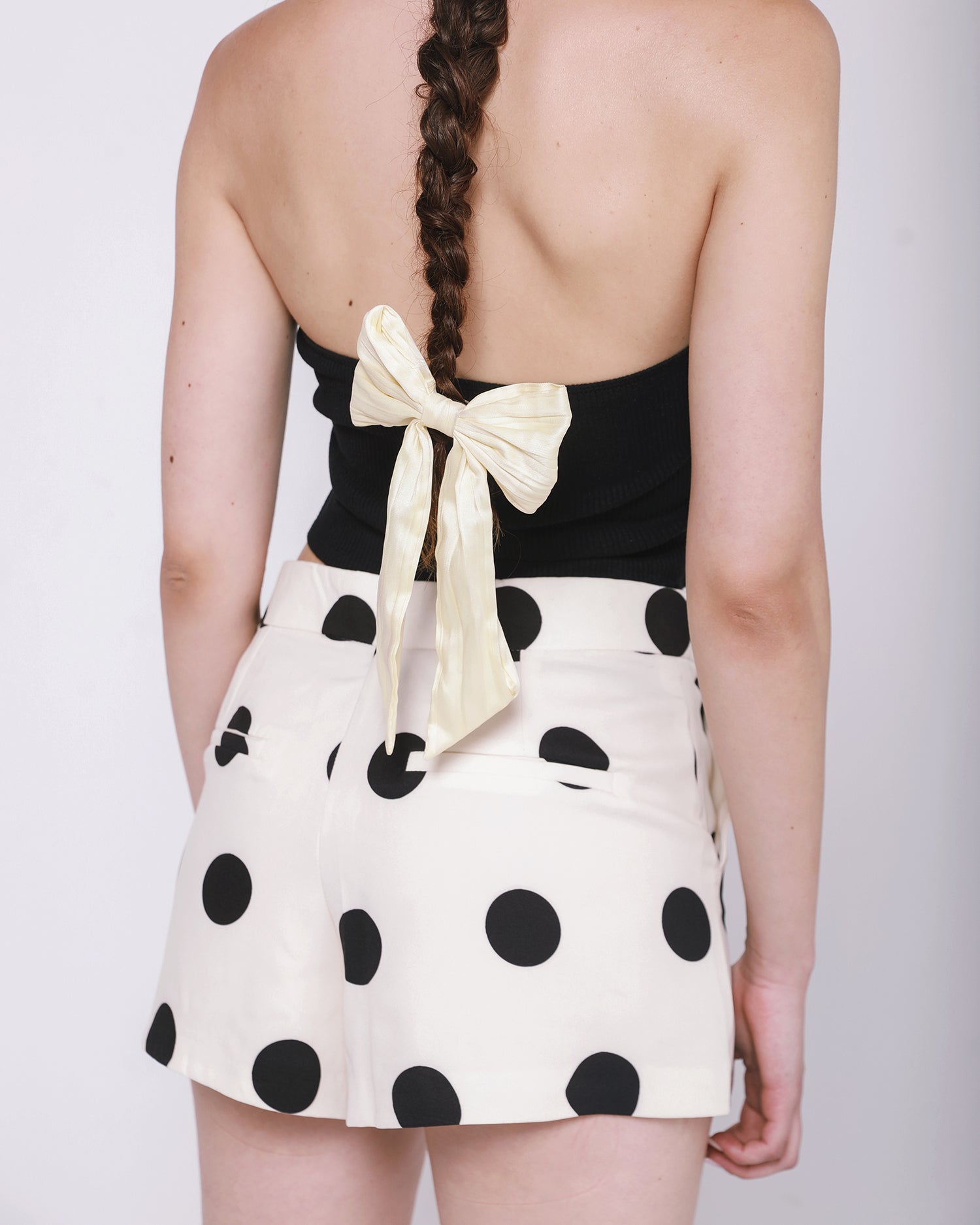 White Polka Dot Shorts image 2