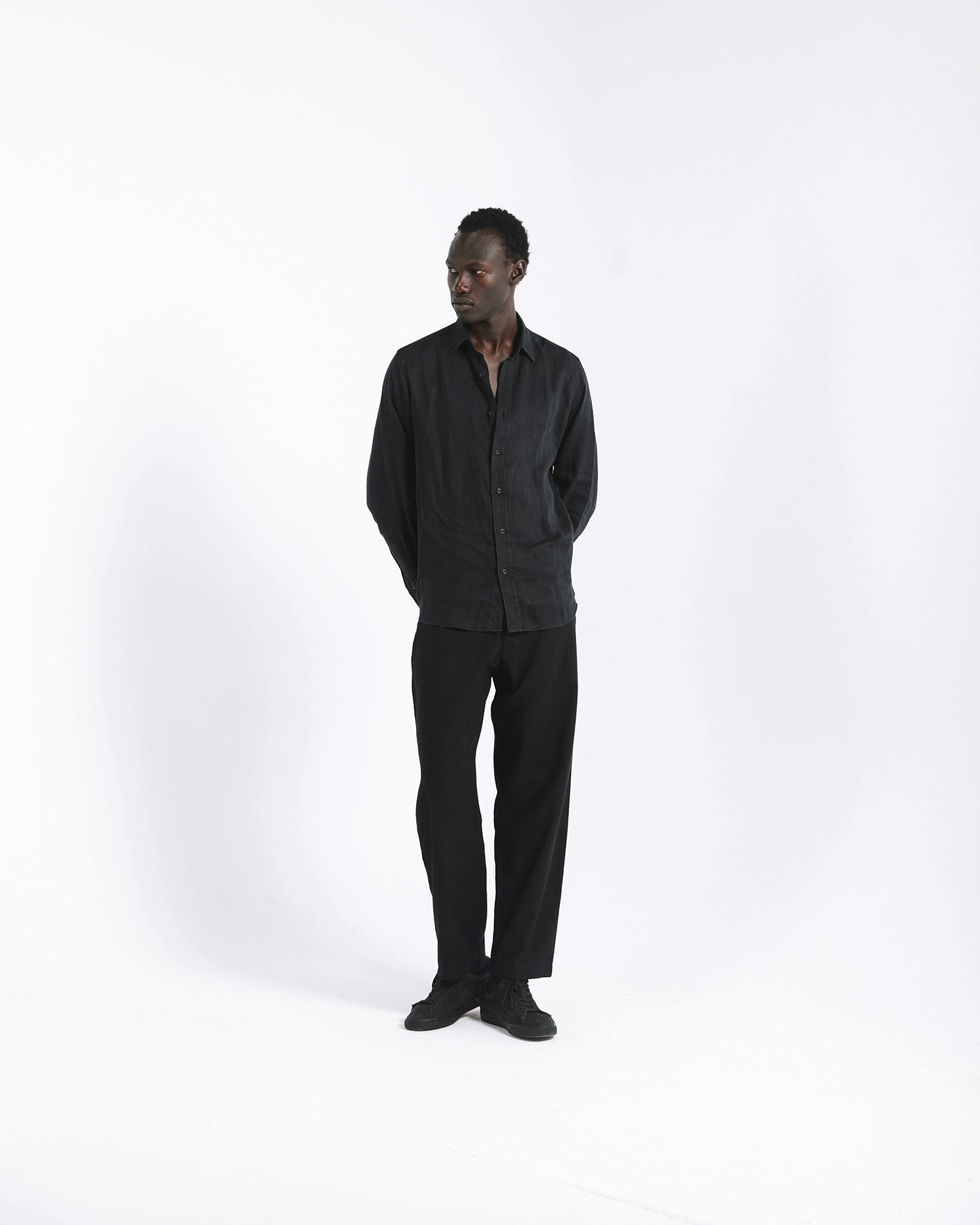 Black Linen Shirt image 0