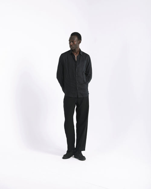 Black Linen Shirt image 0