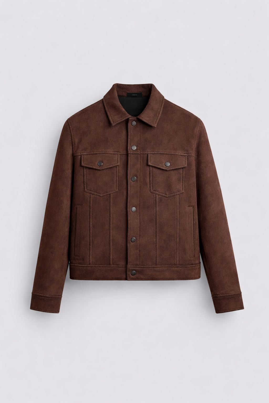 brown heavyweight suede jacket - XL image