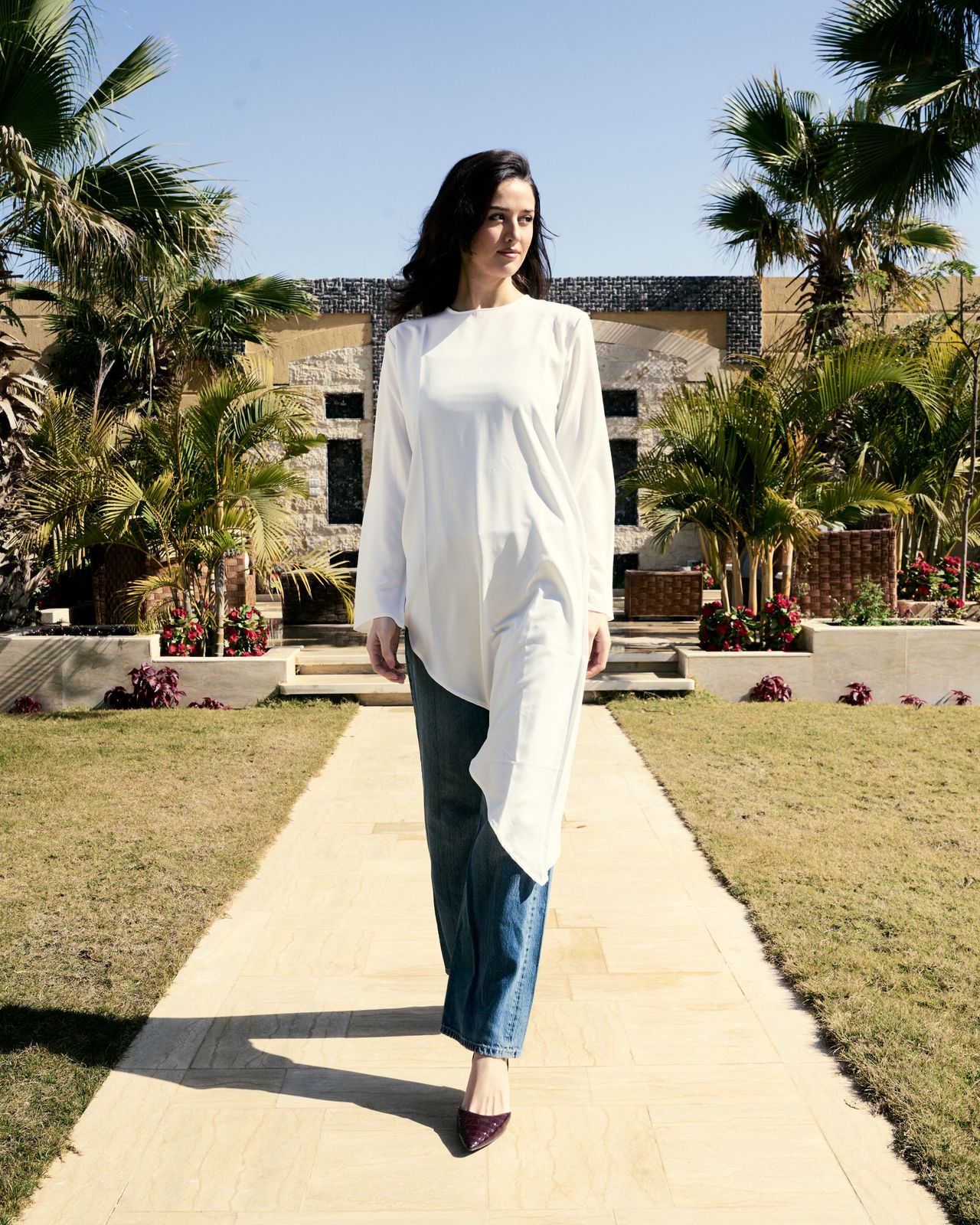 Asymmetric Flowing Blouse image 2