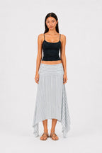 Aqua Stripe Skirt: