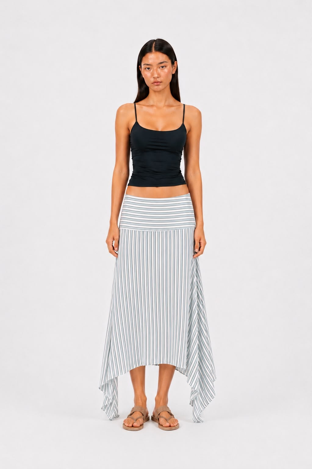 Aqua Stripe Skirt: