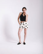 White Polka Dot Shorts image 1