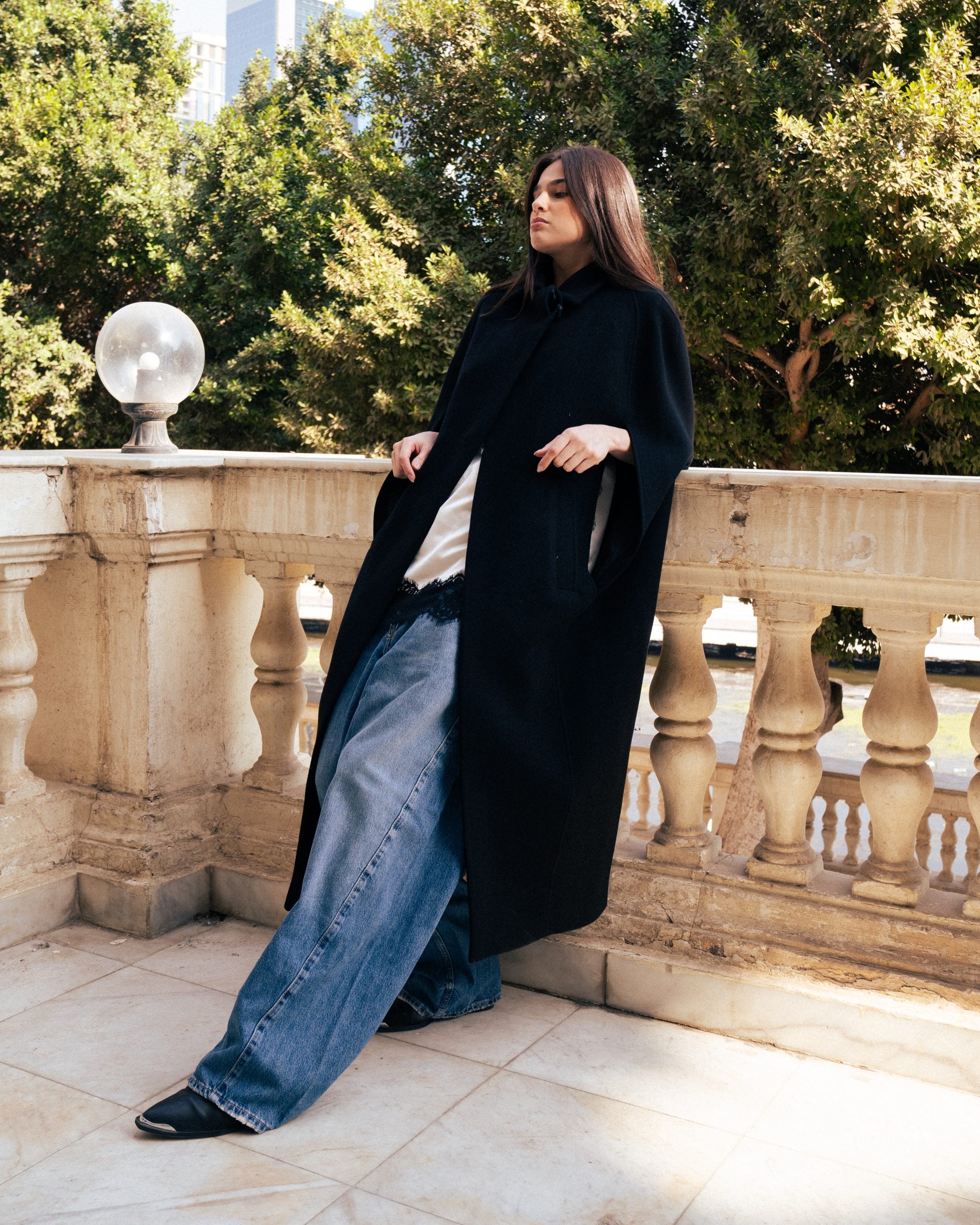 Draped Cape Coat image 1