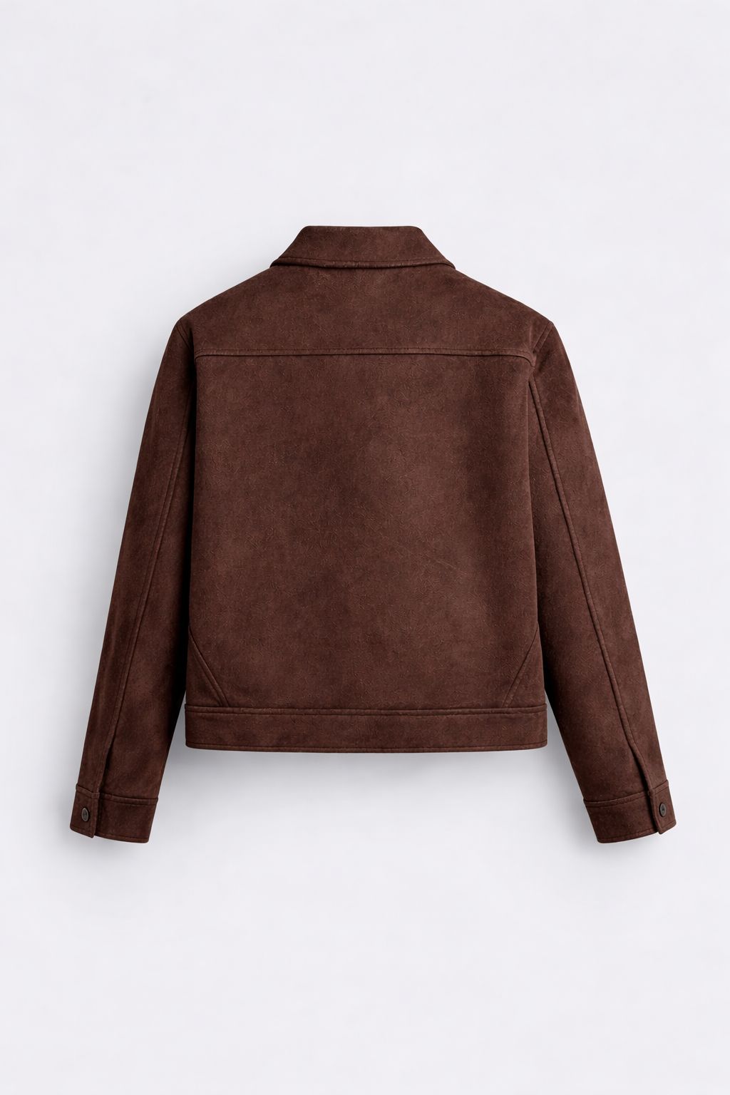 brown heavyweight suede jacket image 2