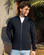 Black Knit Zipup image 1