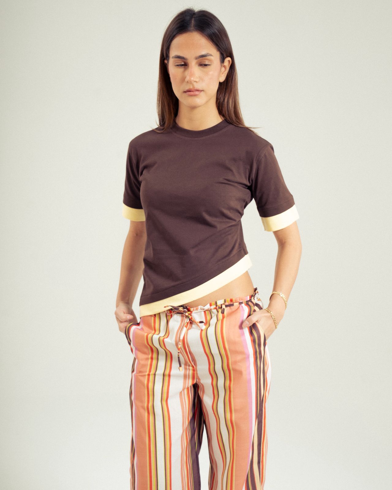 Asymmetric Duo-Tone T-Shirt image 2