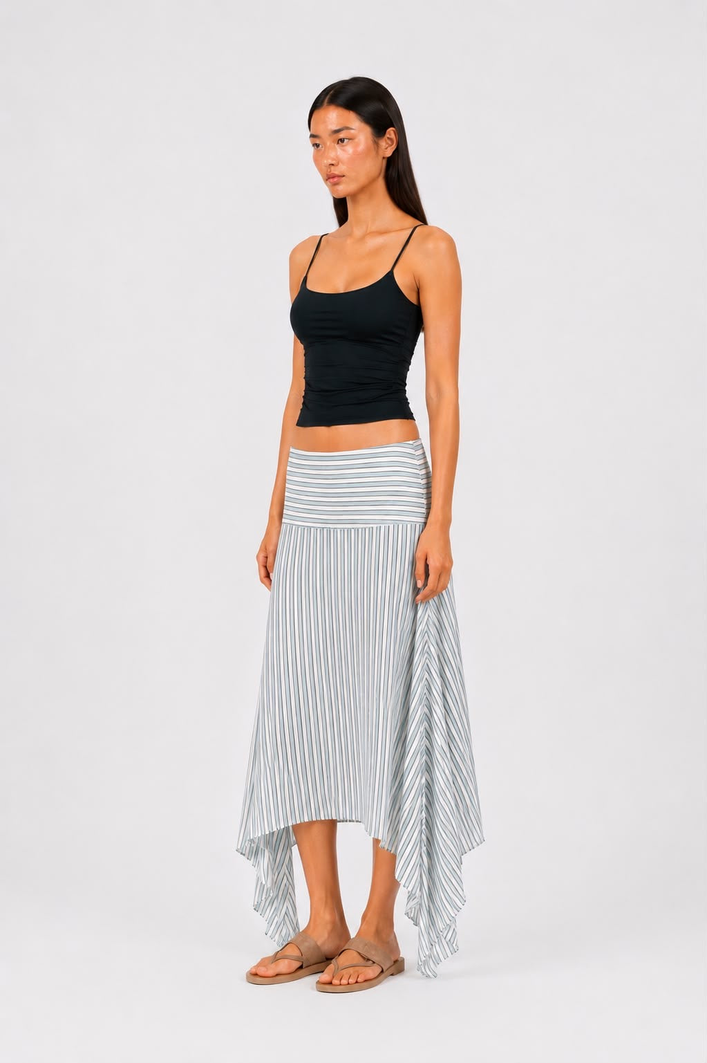 Aqua Stripe Skirt: