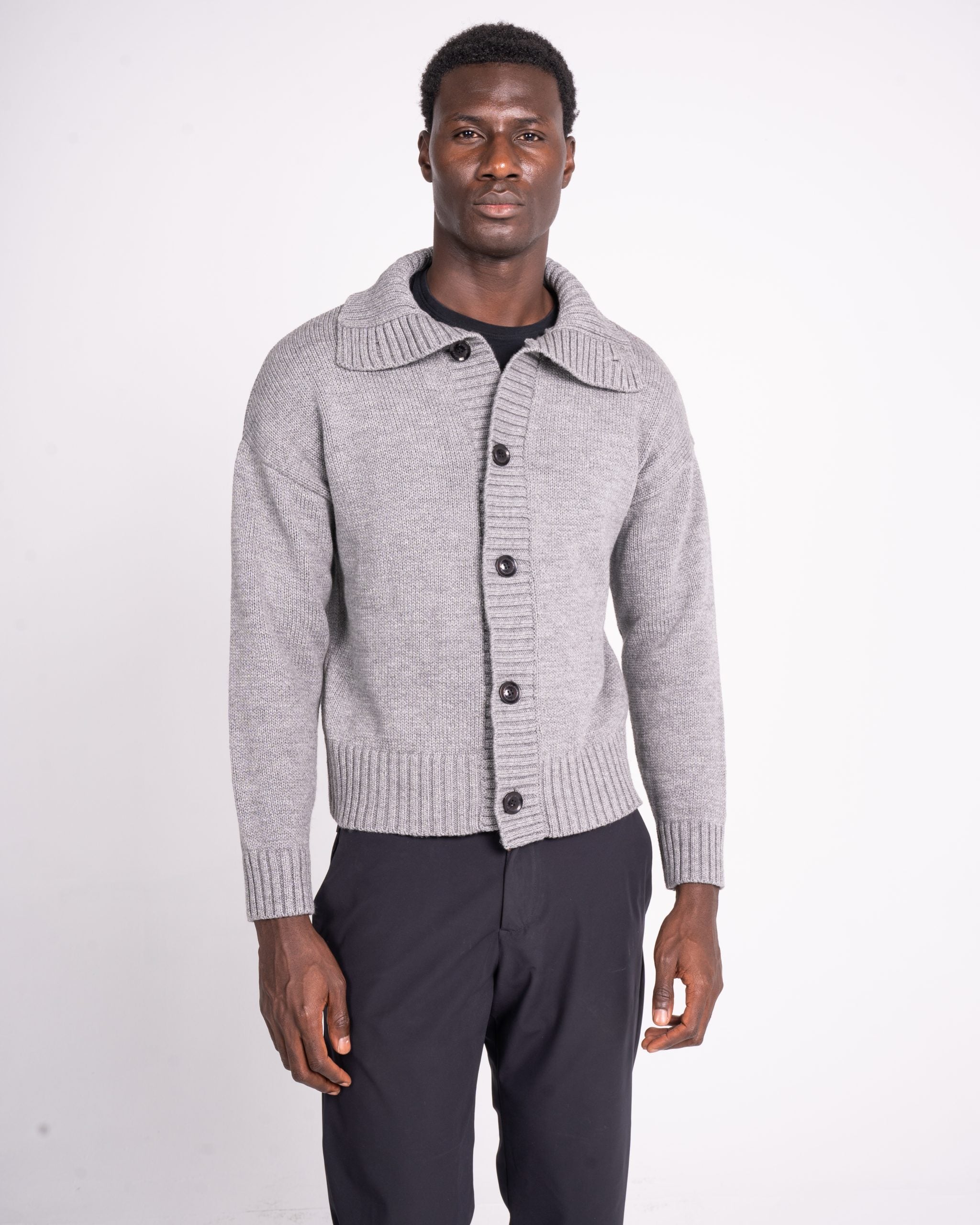 Grey Knit Cardigan - L/XL image