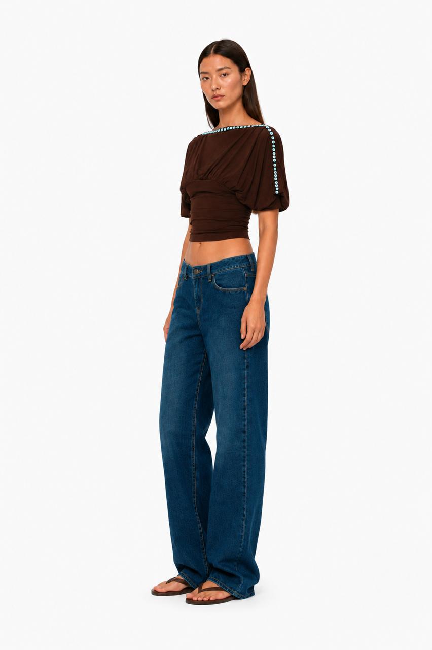 Button Detail Cape Top