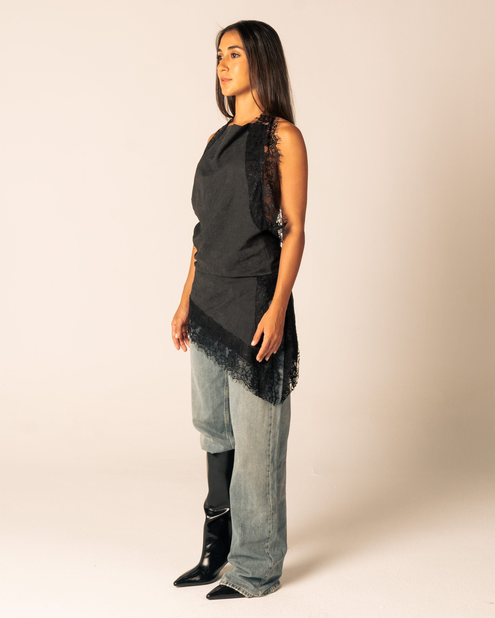 Lace Combination Halter Top image 1