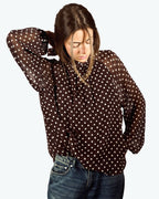 Brown Dot &amp; Tie Blouse image 1