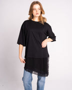 Lace Trimmed T-Shirt image 1