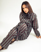 Ruffle Stripe Button Shirt: image 1
