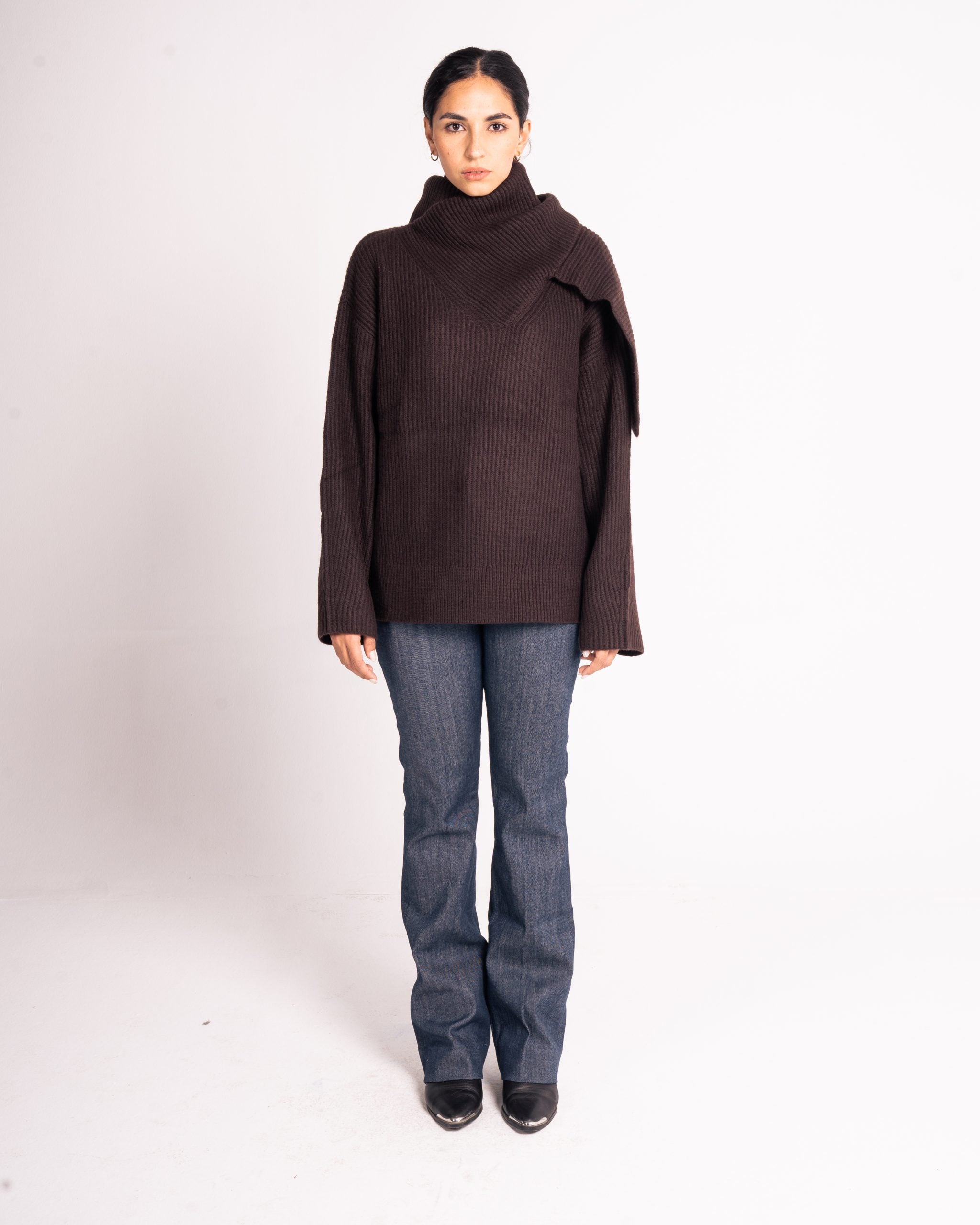 Rib Scarf Jumper image 4