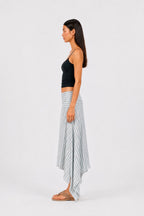Aqua Stripe Skirt: