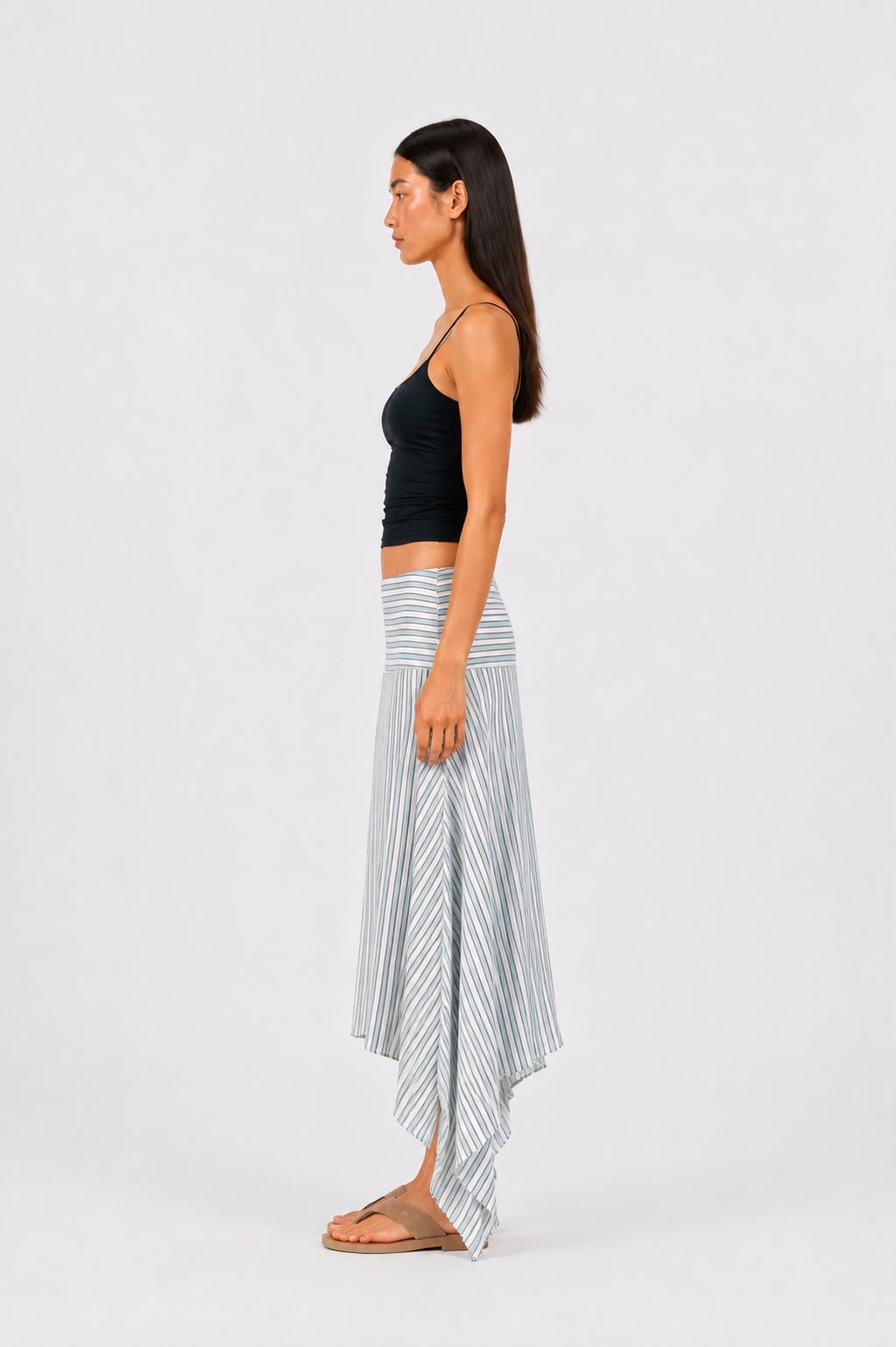 Aqua Stripe Skirt: