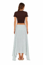 Aqua Stripe Skirt:
