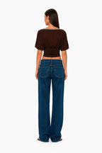 Button Detail Cape Top