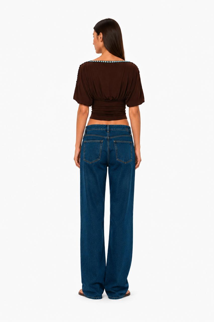 Button Detail Cape Top