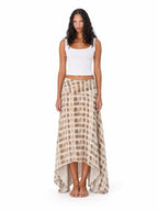 Checked Handkerchief Midi Skirt