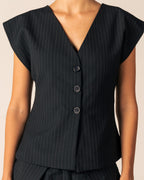 Pinstripe Tailored Vest image 3