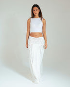 Linen Lace Panel Skirt: image 2