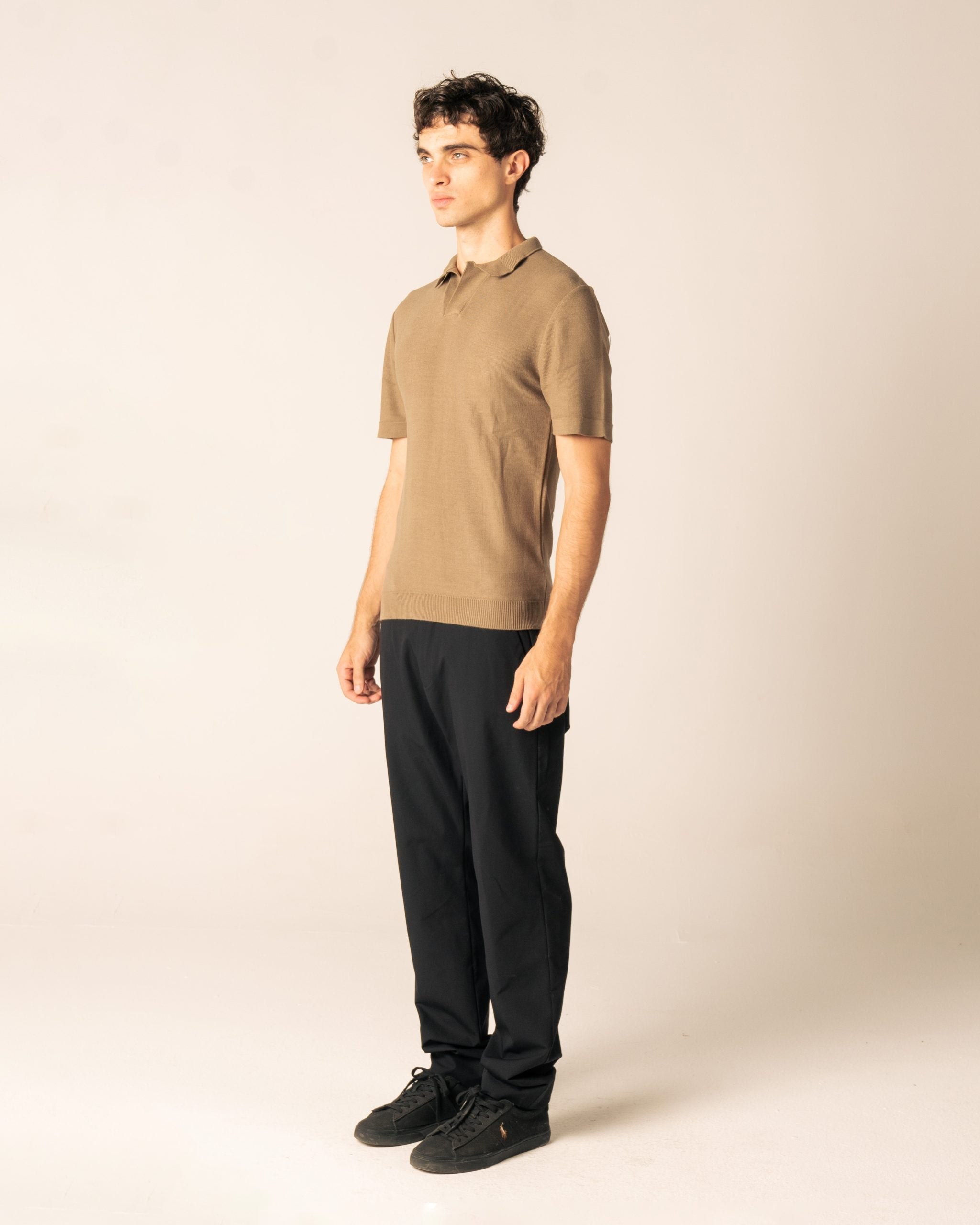 Olive Knit Polo Shirt image 2
