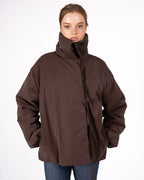 Brown Tie Puffer Jacket image 1