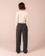 Grey Drawstring Straight Leg Pants image 3