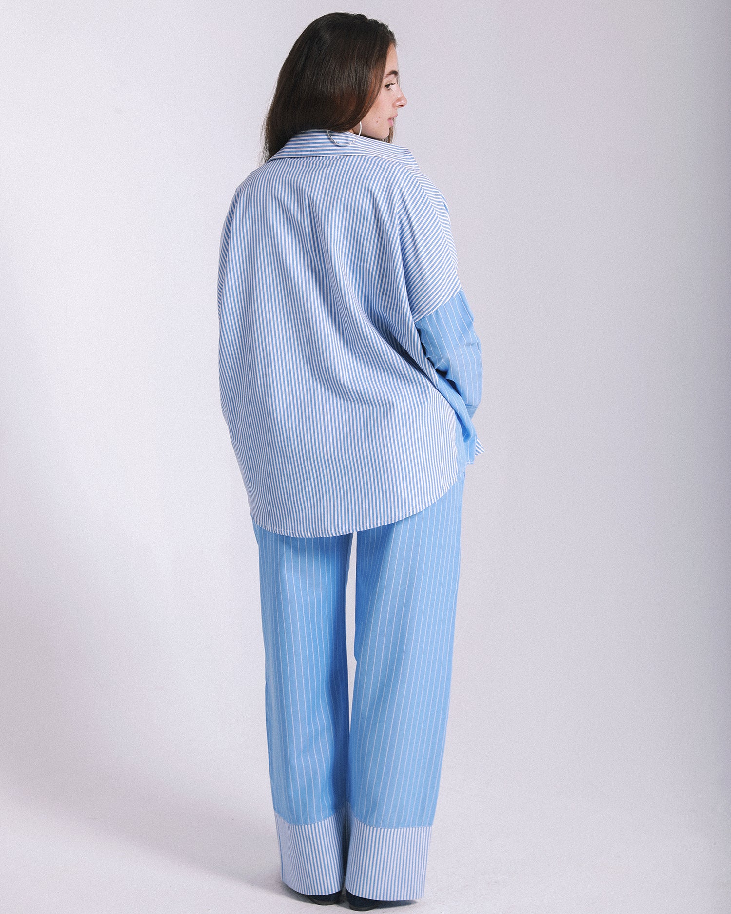 Poplin Mixed Blue Stripped Pants image 2