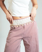 Elastic Detail Wide Pants : image 1