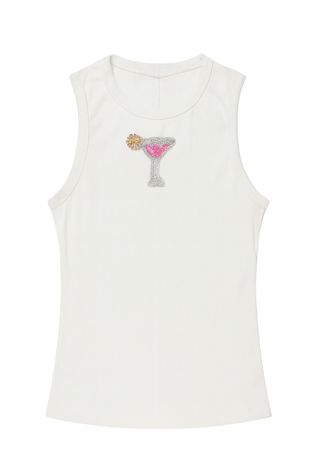 Beaded Ribbed Tank Top image 0