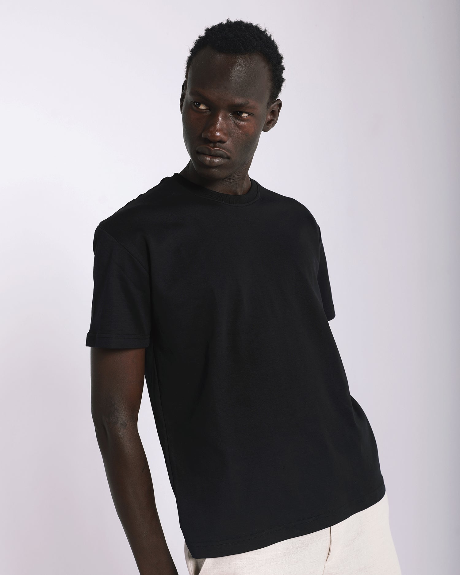 Black Relaxed Fit Tshirt - Black, S image