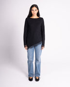 Lace Trimmed Long Sleeve Top image 1