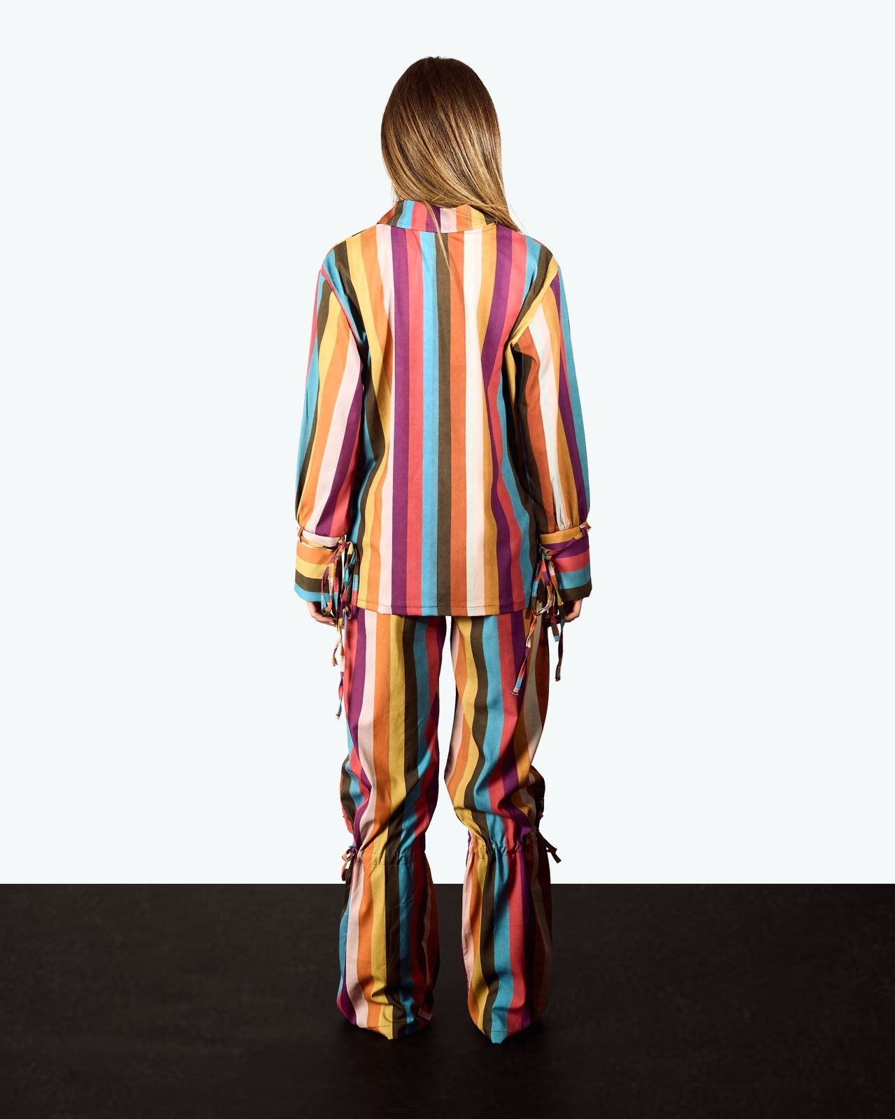 Multi-Stripe Tie Pants image 6