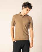 Olive Knit Polo Shirt - L image