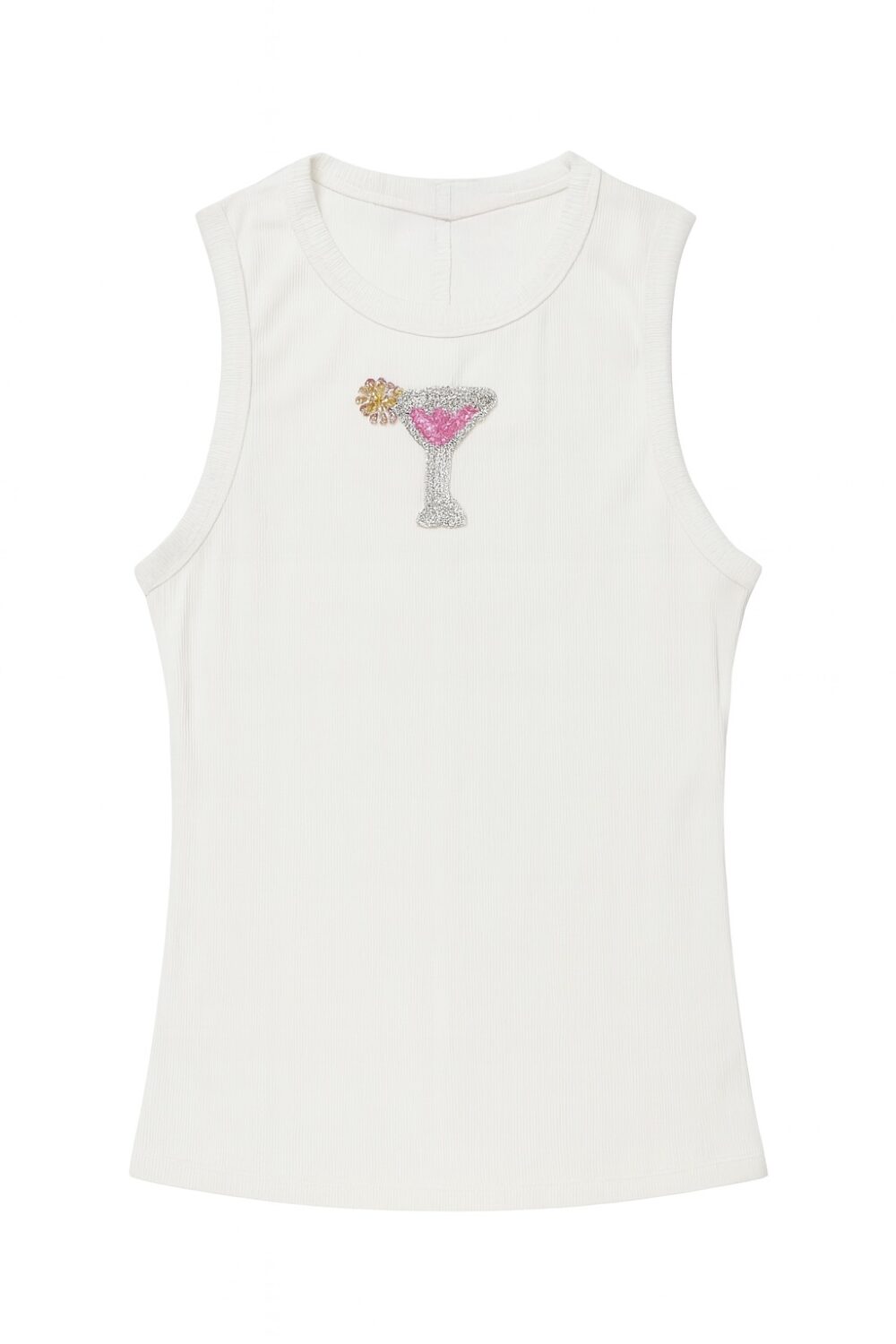 Beaded Ribbed Tank Top